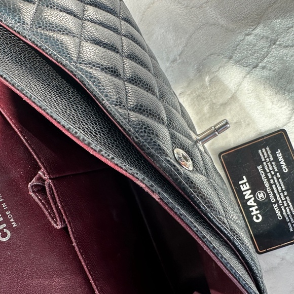 CHANEL Caviar Quilted Double Flap Medium Black Shoulder Bag - Picture 16 of 16